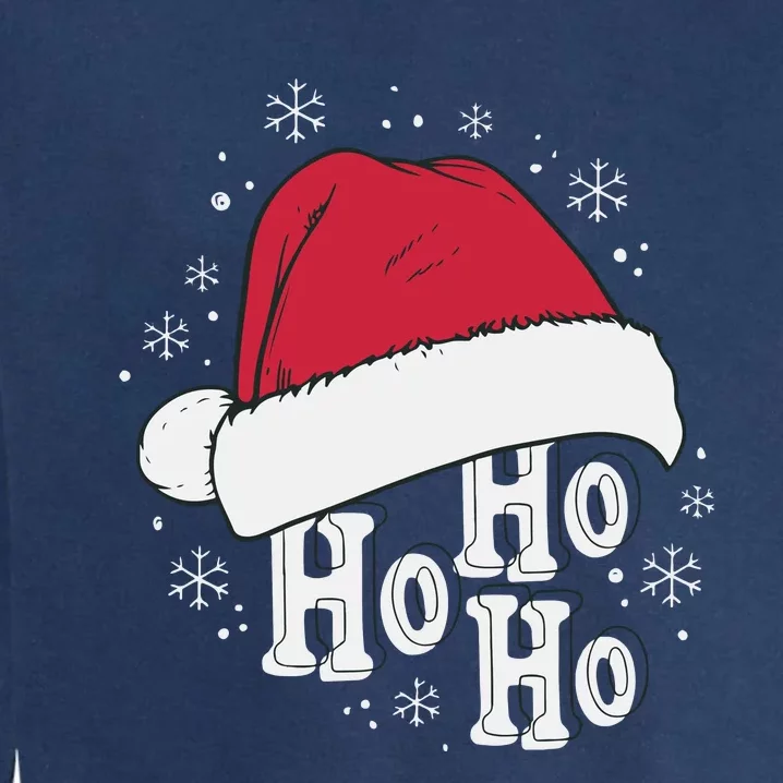 Ho Ho Ho Funny Christmas Garment-Dyed Sweatshirt