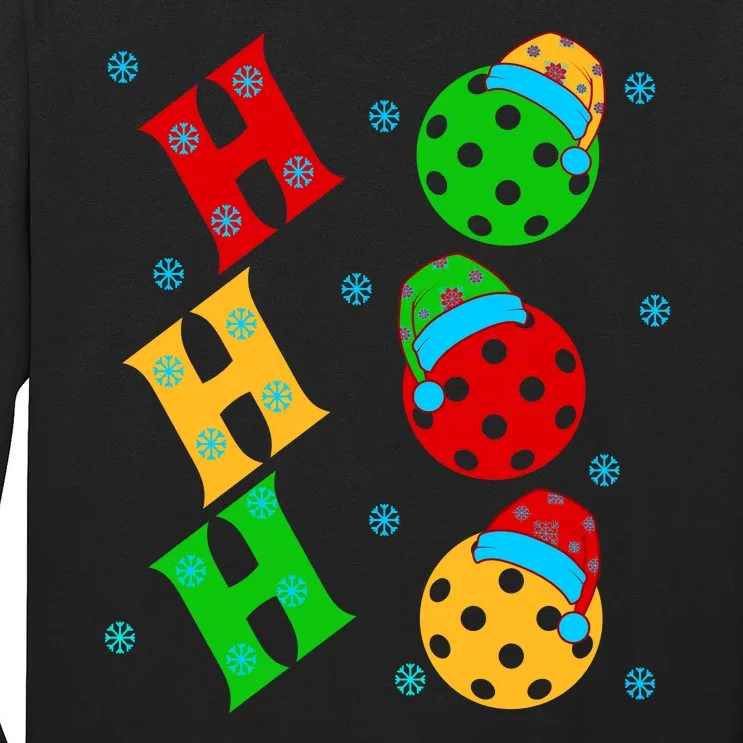 Ho Ho Ho Pickleball Christmas Long Sleeve Shirt