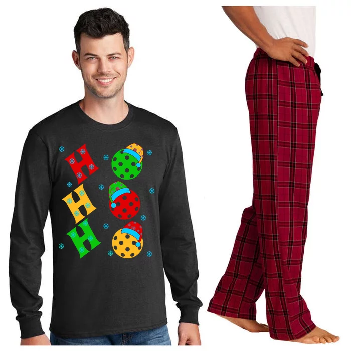 Ho Ho Ho Pickleball Christmas Long Sleeve Pajama Set