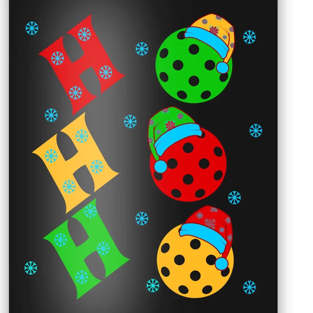 Ho Ho Ho Pickleball Christmas Poster