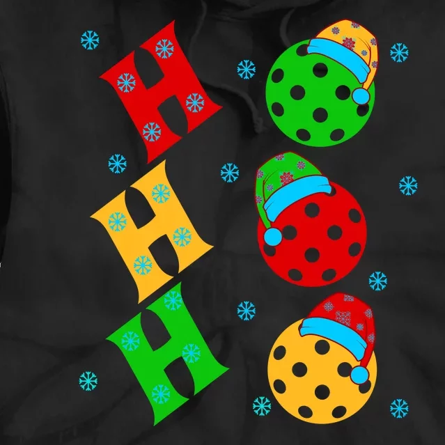 Ho Ho Ho Pickleball Christmas Tie Dye Hoodie