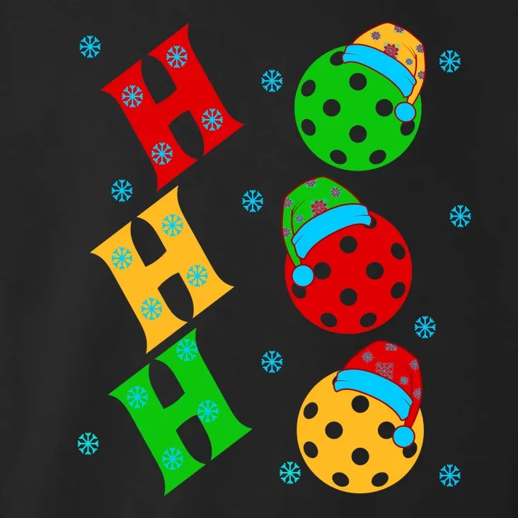 Ho Ho Ho Pickleball Christmas Toddler Hoodie