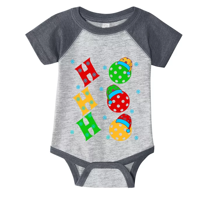 Ho Ho Ho Pickleball Christmas Infant Baby Jersey Bodysuit