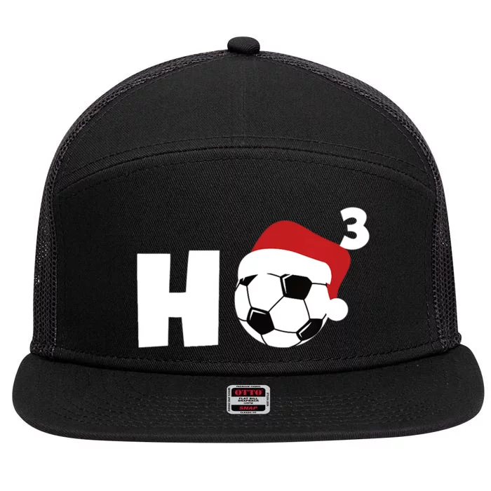 'Ho Ho Ho' Soccer Christmas 7 Panel Mesh Trucker Snapback Hat