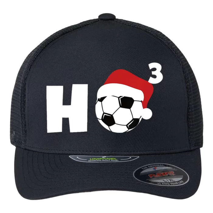 'Ho Ho Ho' Soccer Christmas Flexfit Unipanel Trucker Cap