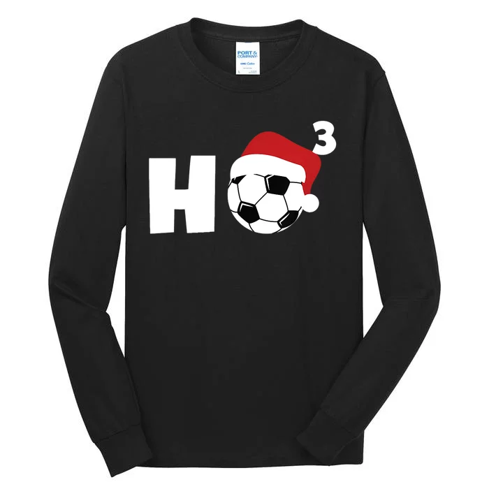 'Ho Ho Ho' Soccer Christmas Tall Long Sleeve T-Shirt