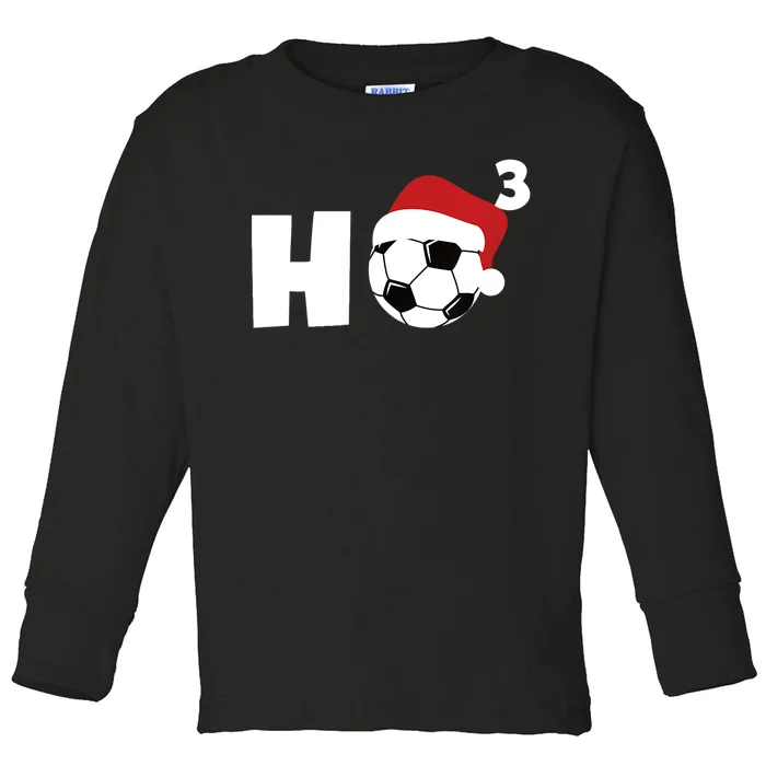 'Ho Ho Ho' Soccer Christmas Toddler Long Sleeve Shirt