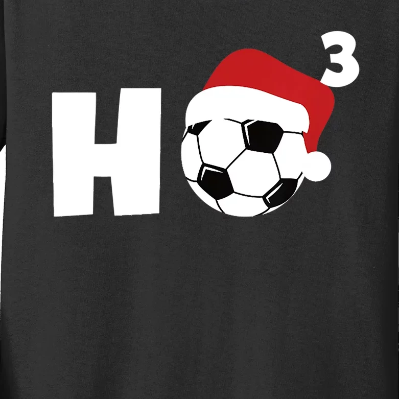 'Ho Ho Ho' Soccer Christmas Kids Long Sleeve Shirt