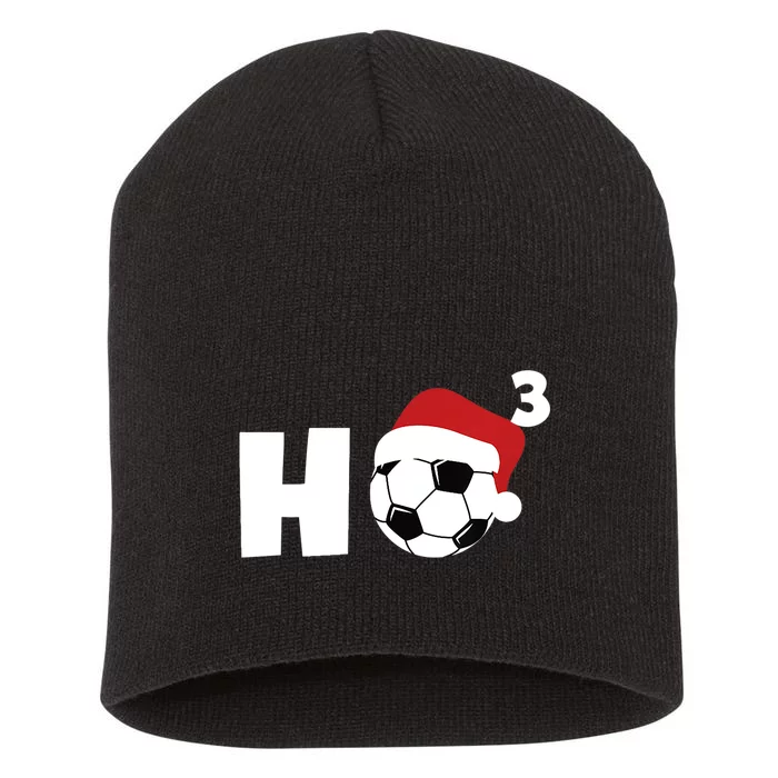 'Ho Ho Ho' Soccer Christmas Short Acrylic Beanie