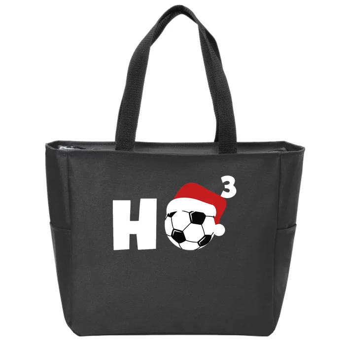 'Ho Ho Ho' Soccer Christmas Zip Tote Bag