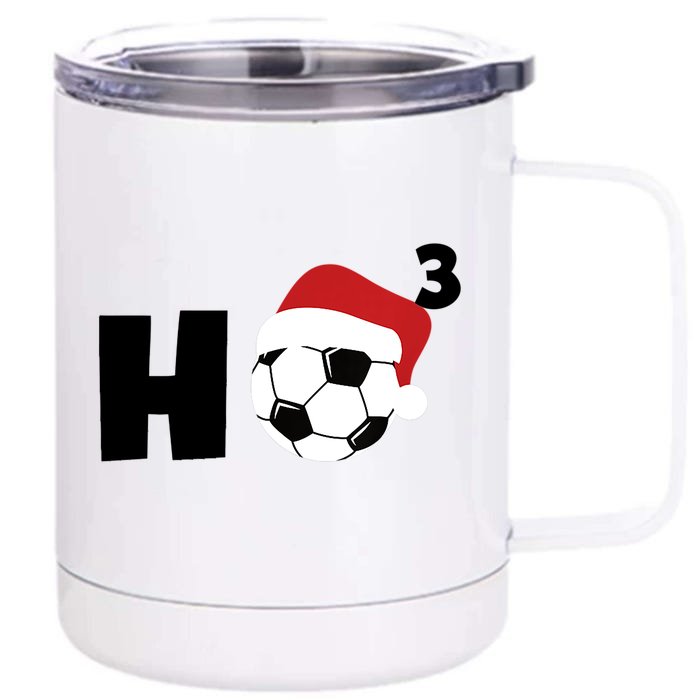 'Ho Ho Ho' Soccer Christmas Front & Back 12oz Stainless Steel Tumbler Cup