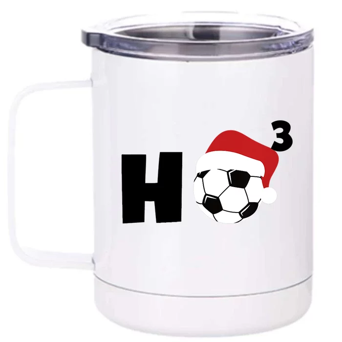 'Ho Ho Ho' Soccer Christmas Front & Back 12oz Stainless Steel Tumbler Cup