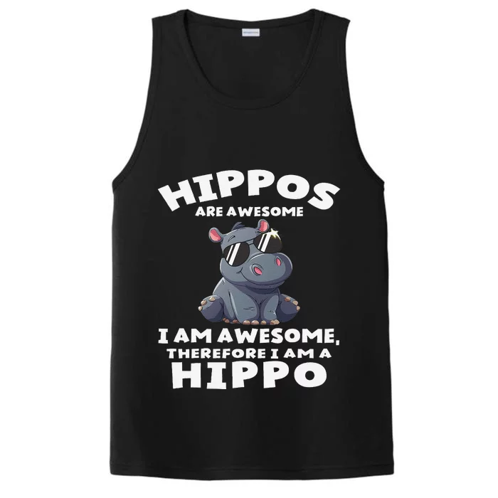 Hippo Hippopotamus Hippos Are Awesome Gifts Cute Performance Tank