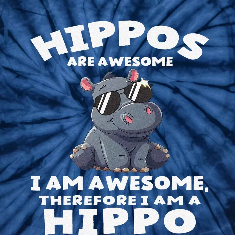 Hippo Hippopotamus Hippos Are Awesome Gifts Cute Tie-Dye T-Shirt