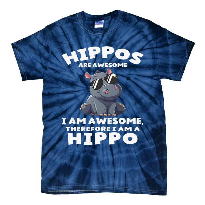 Hippo Hippopotamus Hippos Are Awesome Gifts Cute Tie-Dye T-Shirt