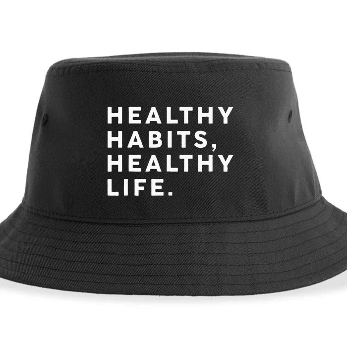 Healthy Habits Healthy Life Public Health Sustainable Bucket Hat