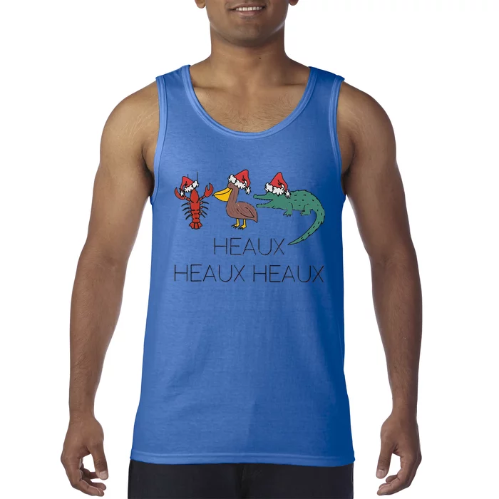 Heaux Heaux Heaux Funny Louisiana Cajun Christmas Holiday Tank Top