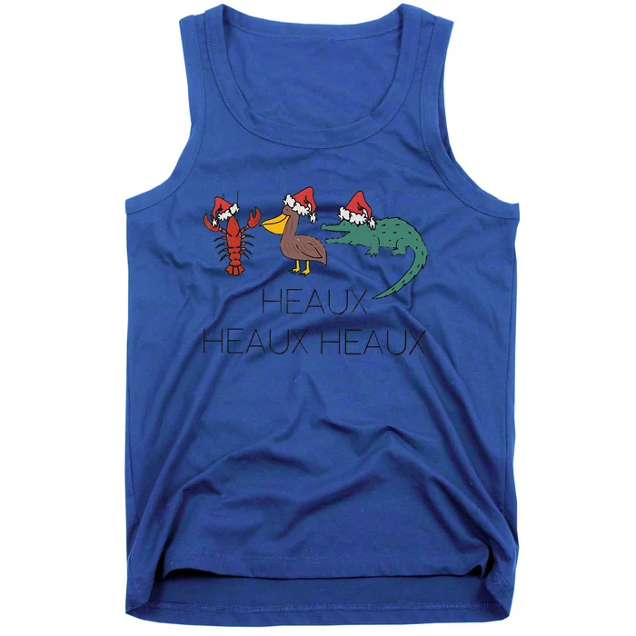 Heaux Heaux Heaux Funny Louisiana Cajun Christmas Holiday Tank Top