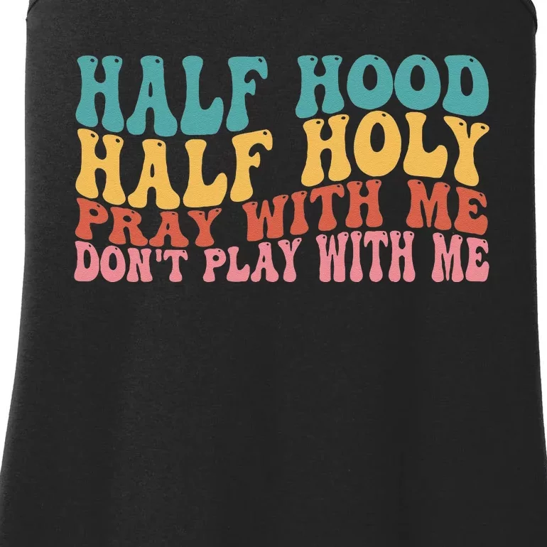 Half Hood Half Holy Groovy Retro Christian For Men Women Ladies Essential Tank