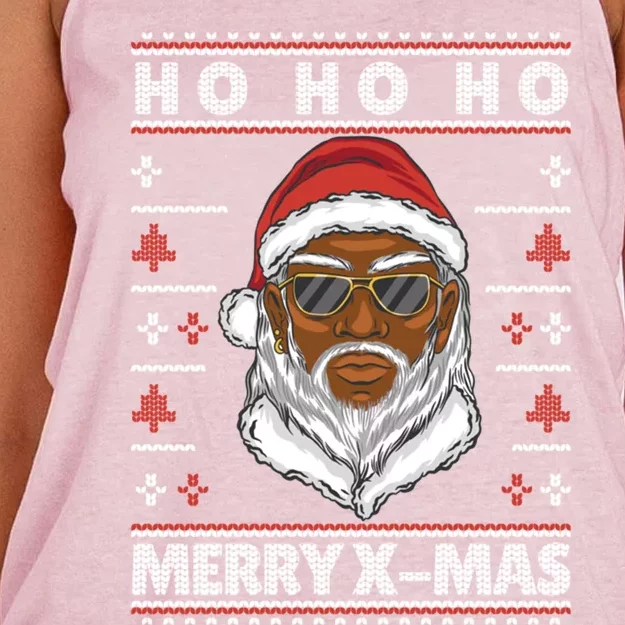 Ho Ho Ho The Cool Santa Claus Is Coming To The Party Meaningful Gift Women's Knotted Racerback Tank