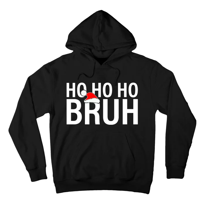 Ho Ho Ho Bruh Santa Hat Funny Christmas Hoodie