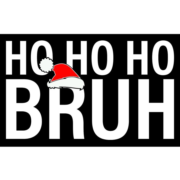 Ho Ho Ho Bruh Santa Hat Funny Christmas Bumper Sticker