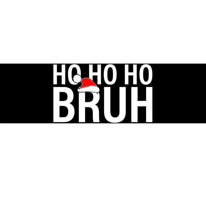 Ho Ho Ho Bruh Santa Hat Funny Christmas Bumper Sticker