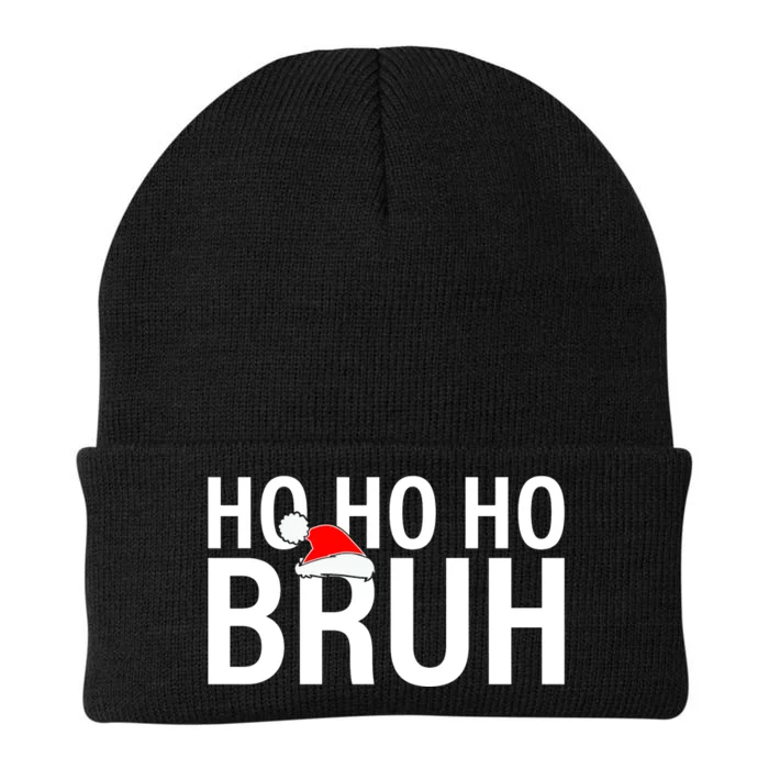 Ho Ho Ho Bruh Santa Hat Funny Christmas Knit Cap Winter Beanie