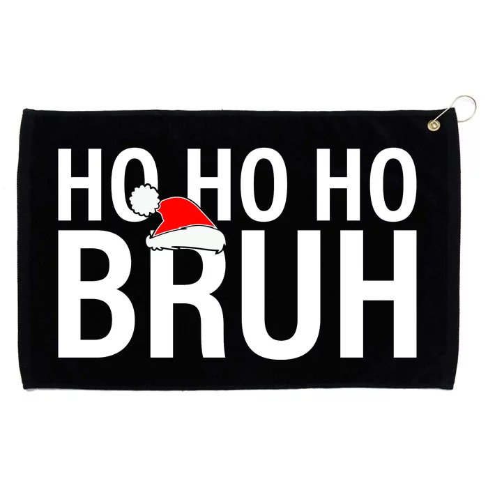 Ho Ho Ho Bruh Santa Hat Funny Christmas Grommeted Golf Towel