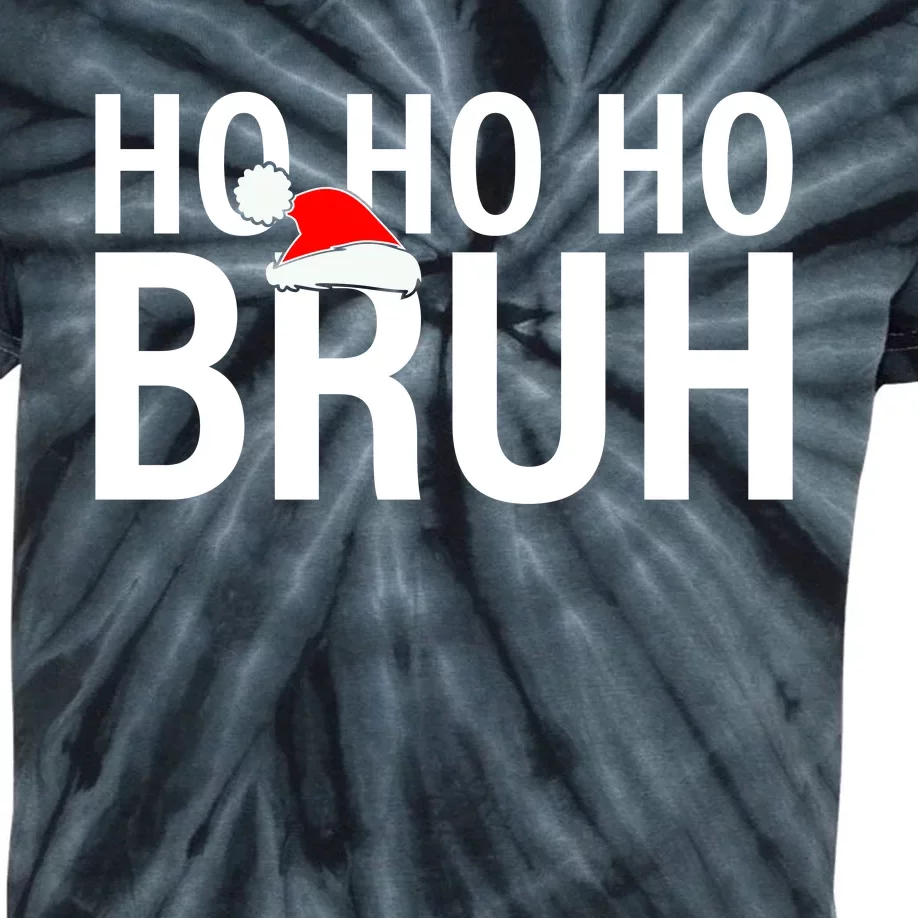 Ho Ho Ho Bruh Santa Hat Funny Christmas Kids Tie-Dye T-Shirt