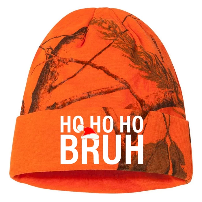 Ho Ho Ho Bruh Santa Hat Funny Christmas Kati - 12in Camo Beanie