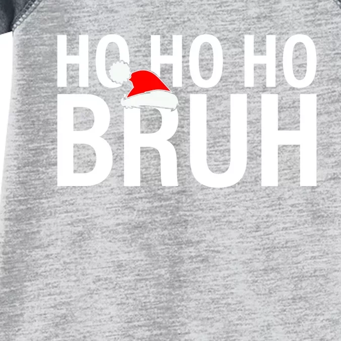 Ho Ho Ho Bruh Santa Hat Funny Christmas Infant Baby Jersey Bodysuit