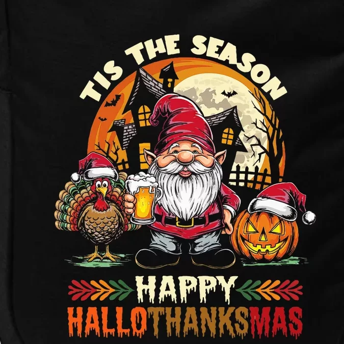 Happy Hallothanksmas Halloween Thanksgiving Merry Christmas Impact Tech Backpack