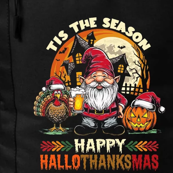 Happy Hallothanksmas Halloween Thanksgiving Merry Christmas Daily Commute Backpack