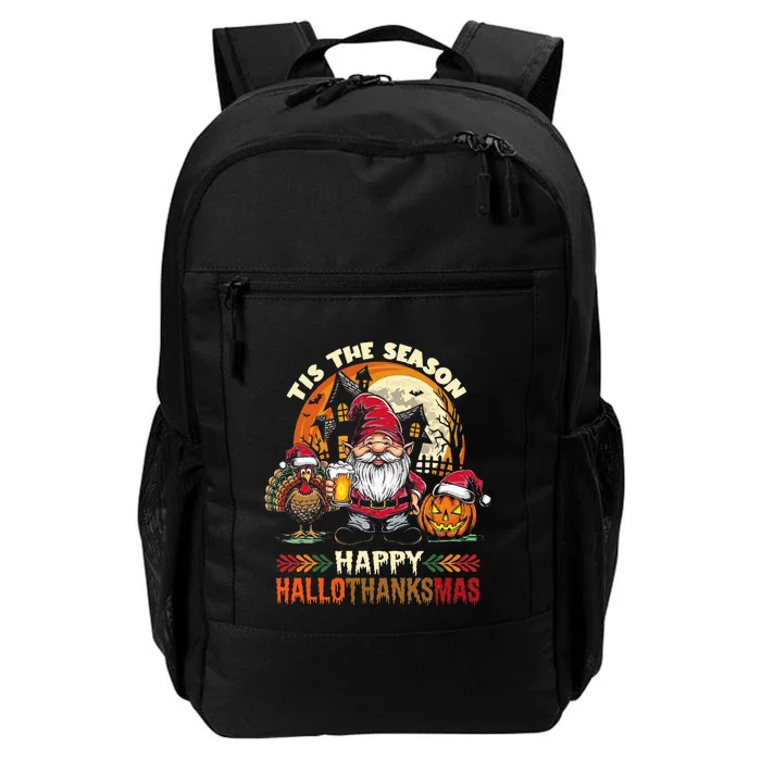 Happy Hallothanksmas Halloween Thanksgiving Merry Christmas Daily Commute Backpack