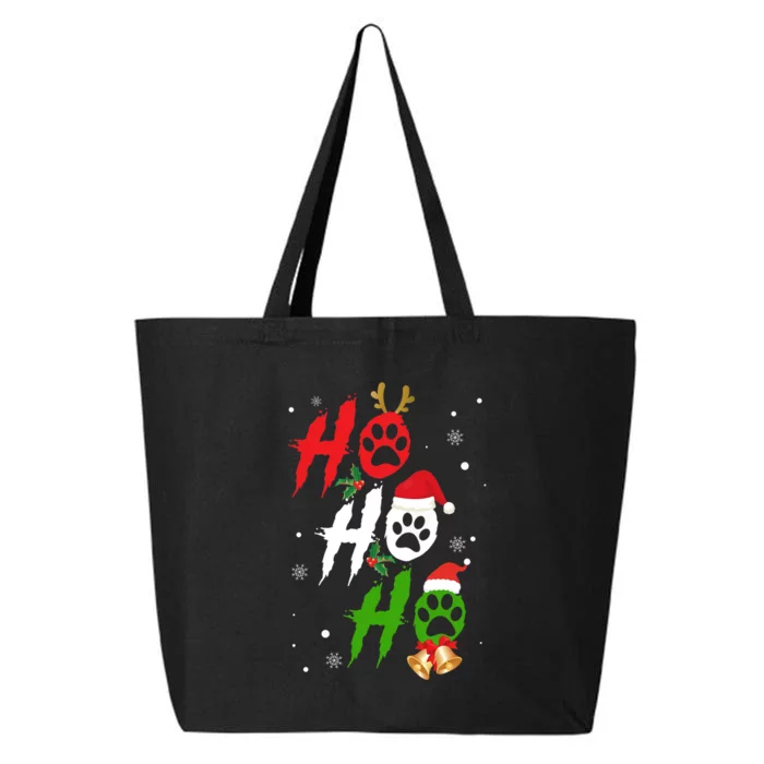 Ho Ho Ho Paw Christmas Funny Dog Lover Gifts For Xmas 25L Jumbo Tote