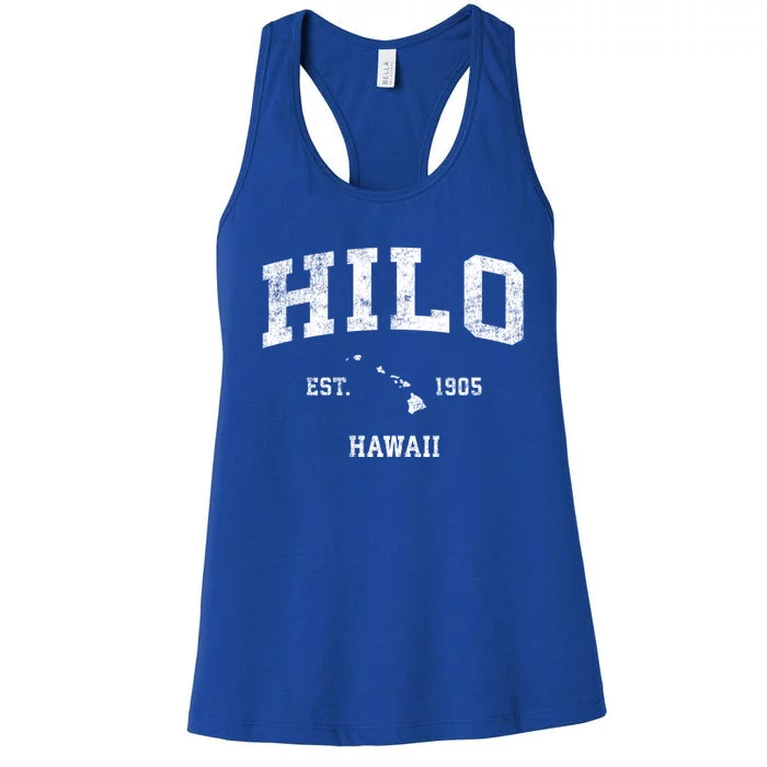 Hilo Hawaii Hi Vintage Sports Women's Racerback Tank