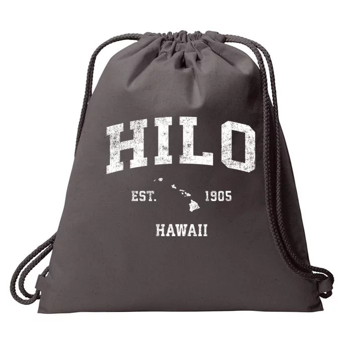 Hilo Hawaii Hi Vintage Sports Drawstring Bag