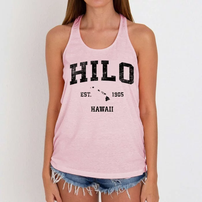 Hilo Hawaii Hi Vintage Sports Women's Knotted Racerback Tank