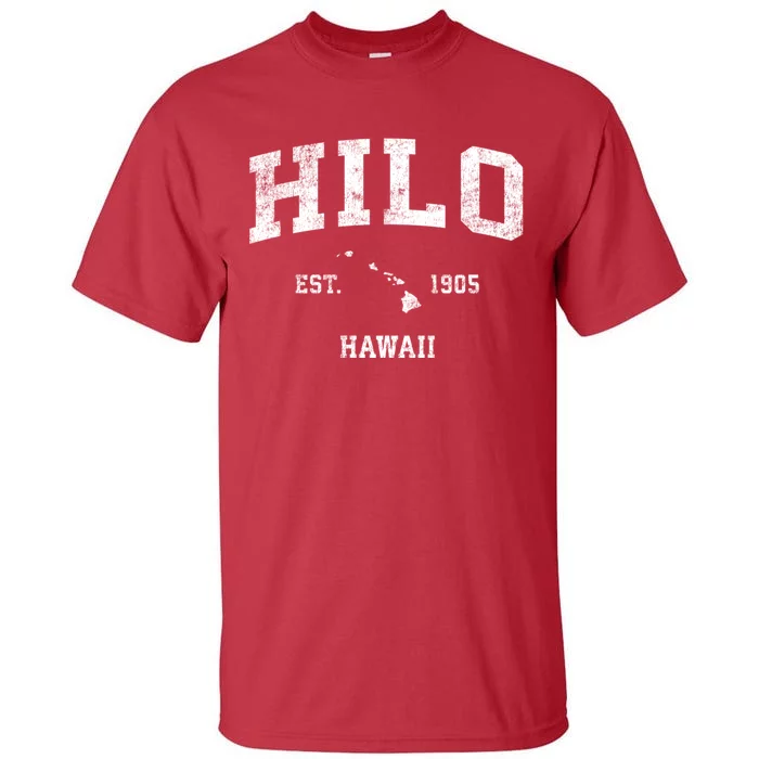 Hilo Hawaii Hi Vintage Sports Tall T-Shirt