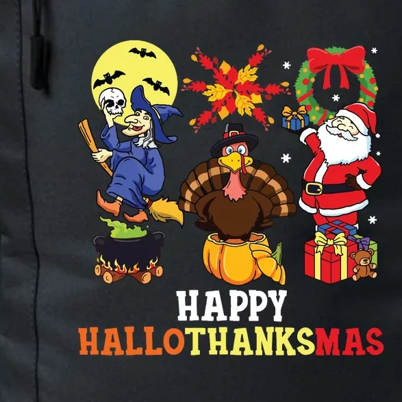 Happy Hallothanksmas Halloween Thanksgiving Christmas Daily Commute Backpack