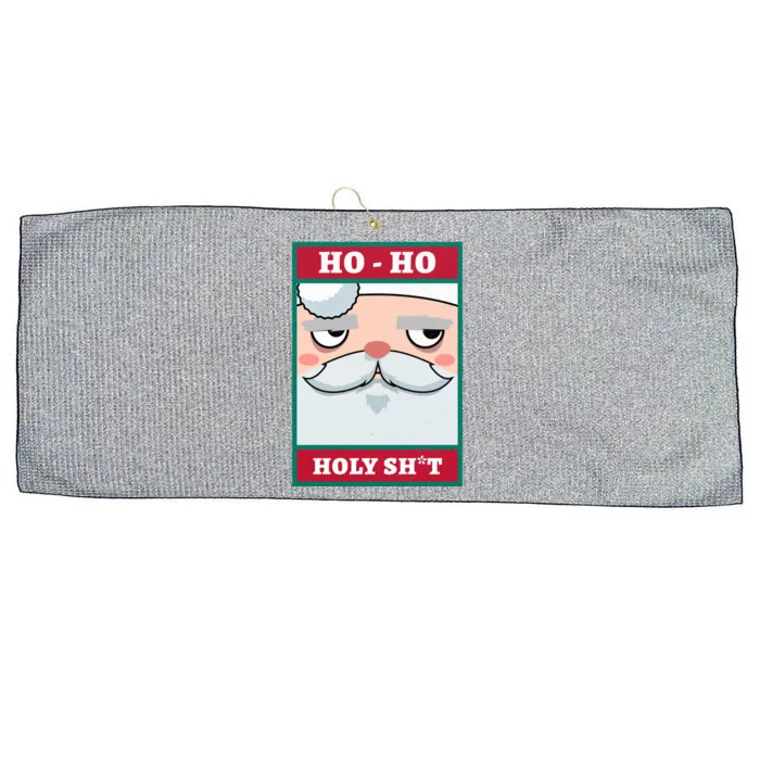 Ho Ho Holy Shit Funny Christmas Santa Claus Vintage Xmas Gift Large Microfiber Waffle Golf Towel