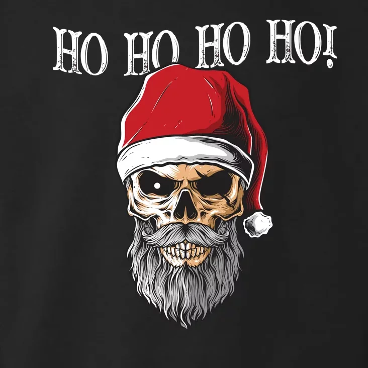 Ho Ho Ho Skeleton Bearded Skull Santa Toddler Hoodie