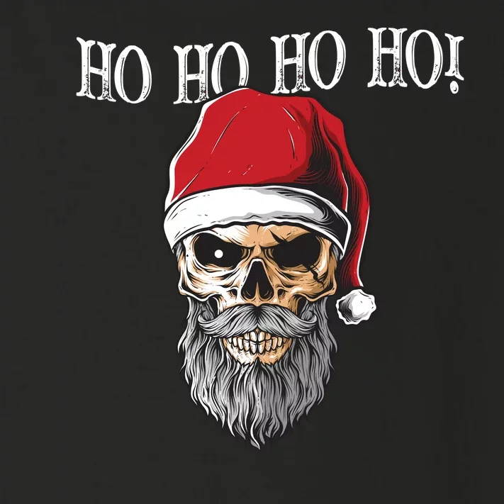 Ho Ho Ho Skeleton Bearded Skull Santa Toddler Long Sleeve Shirt