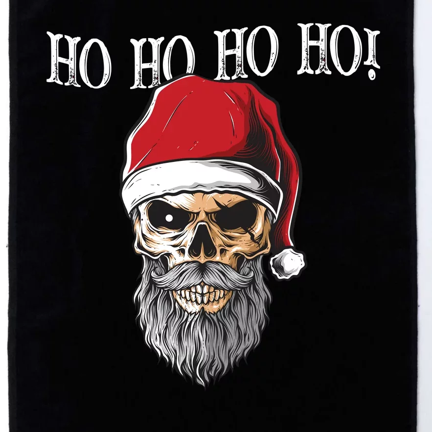 Ho Ho Ho Skeleton Bearded Skull Santa Platinum Collection Golf Towel