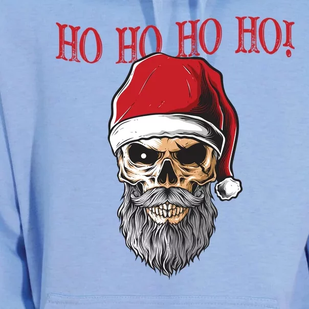 Ho Ho Ho Skeleton Bearded Skull Santa Unisex Surf Hoodie