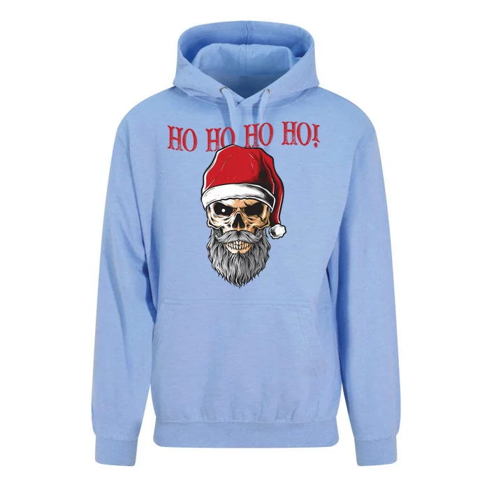 Ho Ho Ho Skeleton Bearded Skull Santa Unisex Surf Hoodie