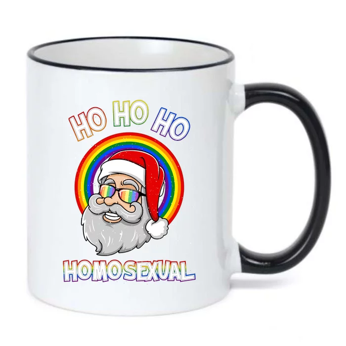 Ho Ho Ho Santa Claus Homosexual Holigays Lgbt Ugly Christmas Black Color Changing Mug