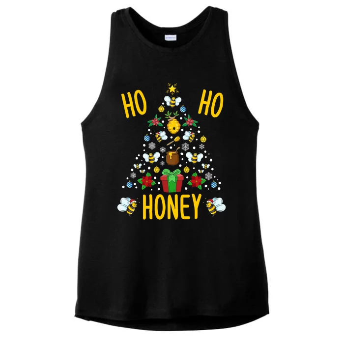 Ho Ho Honey Bees Beekeeping Christmas Beekeeper Gift Ladies Tri-Blend Wicking Tank