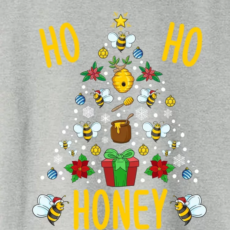 Ho Ho Honey Bees Beekeeping Christmas Beekeeper Gift Women's Crop Top Tee